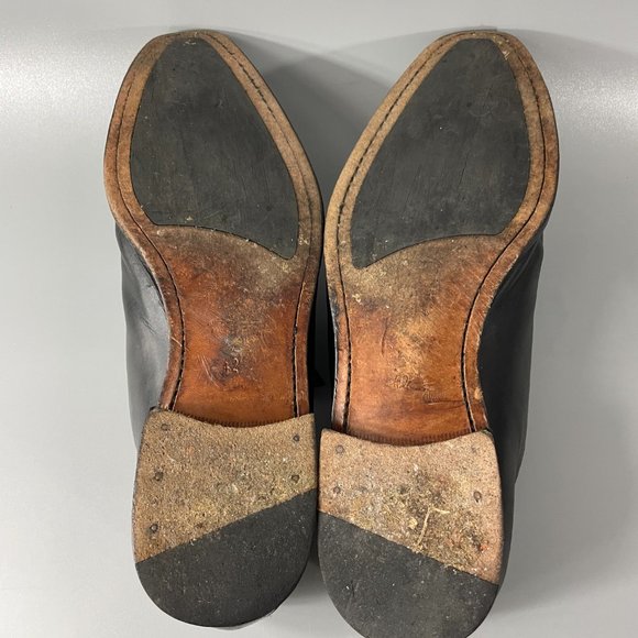 LUCIANA MEN'S BLACK DOUBLE BUCKLE DRESS SHOES, SIZE 42 - Picture 8 of 14